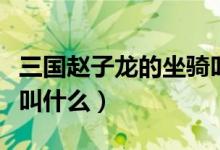 三國趙子龍的坐騎叫什么（三國趙子龍的坐騎叫什么）