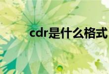 cdr是什么格式（這里有具體介紹）