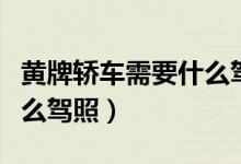 黃牌轎車需要什么駕照能開（黃牌轎車需要什么駕照）