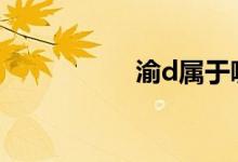 渝d屬于哪個區(qū)的車牌