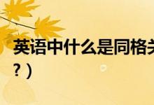 英語中什么是同格關(guān)系（英語中什么是同位語?）