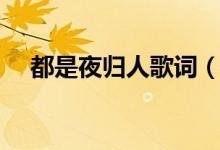 都是夜歸人歌詞（歌曲都是夜歸人歌詞）