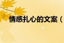 情感扎心的文案（扎心的情感語錄大全）