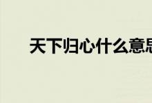 天下歸心什么意思（天下歸心啥意思）