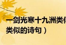 一劍光寒十九洲類似的古詩（一劍光寒十九洲類似的詩句）