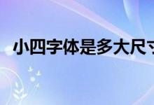 小四字體是多大尺寸（小四字體是多少pt）