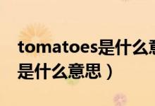 tomatoes是什么意思中文翻譯(tomatoes是什么意思)