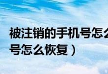 被注銷(xiāo)的手機(jī)號(hào)怎么才能夠看（被注銷(xiāo)的手機(jī)號(hào)怎么恢復(fù)）