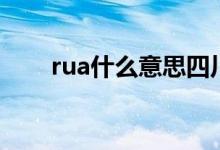 rua什么意思四川話（rua什么意思）