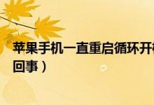 蘋果手機一直重啟循環(huán)開機（蘋果手機一直循環(huán)重啟是怎么回事）