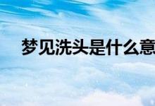 夢見洗頭是什么意思啊（夢見洗頭含義）