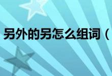 另外的另怎么組詞（另外的另可以怎么組詞）