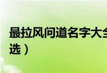 最拉風問道名字大全（最拉風問道名字大全精選）