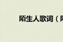陌生人歌詞（陌生人歌詞是什么）