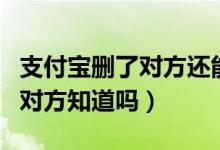 支付寶刪了對(duì)方還能看到消息嗎（支付寶刪了對(duì)方知道嗎）