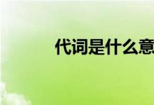 代詞是什么意思（代詞是什么）