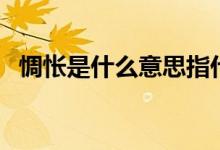 惆悵是什么意思指什么（惆悵是什么意思）