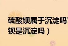 硫酸鋇屬于沉淀嗎?（硫酸鋇是沉淀嗎亞硫酸鋇是沉淀嗎）