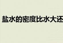 鹽水的密度比水大還是比水?。}水的密度）
