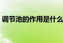 調(diào)節(jié)池的作用是什么（調(diào)節(jié)池的用途是什么）