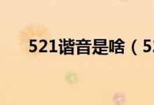 521諧音是啥（5210的諧音什么意思）