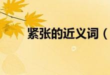 緊張的近義詞（緊張近義詞是啥呢）