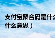 支付寶聚合碼是什么樣子的（支付寶聚合碼是什么意思）