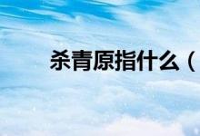 殺青原指什么（殺青原指什么意思）