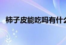 柿子皮能吃嗎有什么營養(yǎng)（柿子皮能吃嗎）