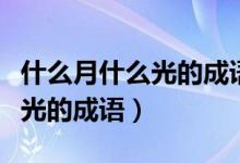 什么月什么光的成語瘋狂猜成語（什么月什么光的成語）