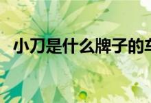 小刀是什么牌子的車(chē)子（小刀是什么意思）