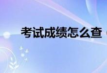 考試成績怎么查（如何查詢中考成績）
