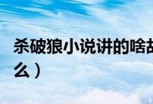 殺破狼小說講的啥故事（殺破狼小說講的是什么）