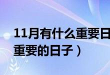 11月有什么重要日子（11月份有什么節(jié)日和重要的日子）