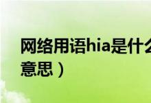 網(wǎng)絡(luò)用語hia是什么意思（網(wǎng)絡(luò)語hin是什么意思）