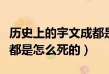 歷史上的宇文成都是被誰殺死的（正史宇文成都是怎么死的）