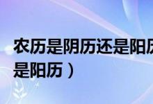 農(nóng)歷是陰歷還是陽歷怎么區(qū)分（農(nóng)歷是陰歷還是陽歷）