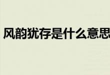 風(fēng)韻猶存是什么意思（風(fēng)韻猶存解釋及出處）