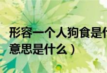 形容一個人狗食是什么意思（形容一個人狗食意思是什么）