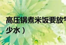 高壓鍋煮米飯要放氣嗎（高壓鍋煮米飯要放多少水）