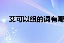 艾可以組的詞有哪些（艾可以組什么詞）