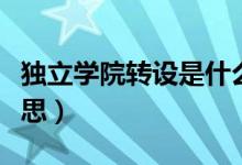 獨立學院轉設是什么（獨立學院轉設是什么意思）