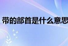 帶的部首是什么意思（帶的部首是什么偏旁）