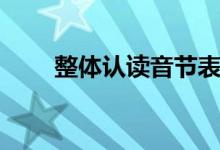 整體認(rèn)讀音節(jié)表（整體認(rèn)讀音節(jié)表）