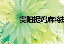 貴陽(yáng)捉雞麻將規(guī)則（每人幾張牌）