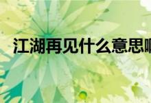 江湖再見(jiàn)什么意思?。ń僖?jiàn)什么意思）