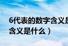 6代表的數字含義是什么意思（6代表的數字含義是什么）