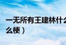 一無所有王建林什么梗（一無所有王健林是什么梗）