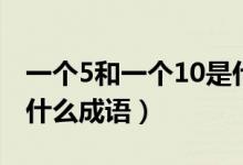 一個(gè)5和一個(gè)10是什么成語（一個(gè)5一個(gè)10是什么成語）