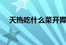 天熱吃什么菜開胃最快（天熱吃什么好）